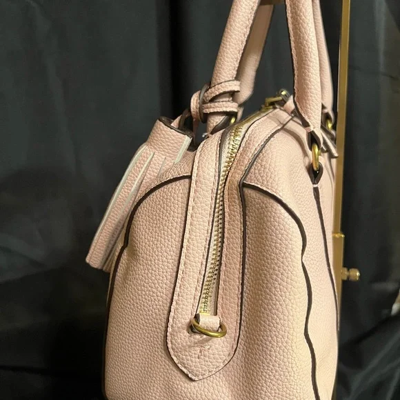 Tory Burch Thea Mini Satchel in Soft Pebbled Pink Leather with Tassels NWT - Picture 7 of 16